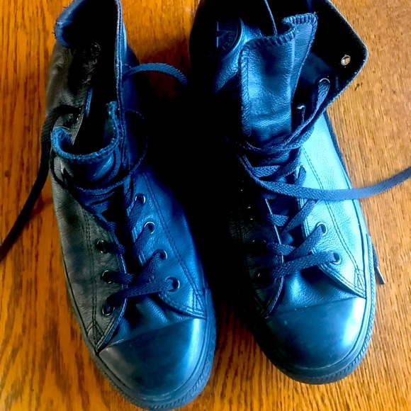 Converse all leather high tops. Barely worn